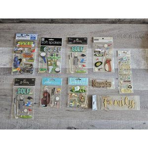 Sticker Lot - Golf Golfing Family Scrapbooking 3D Stickers Jolee's RARE #19